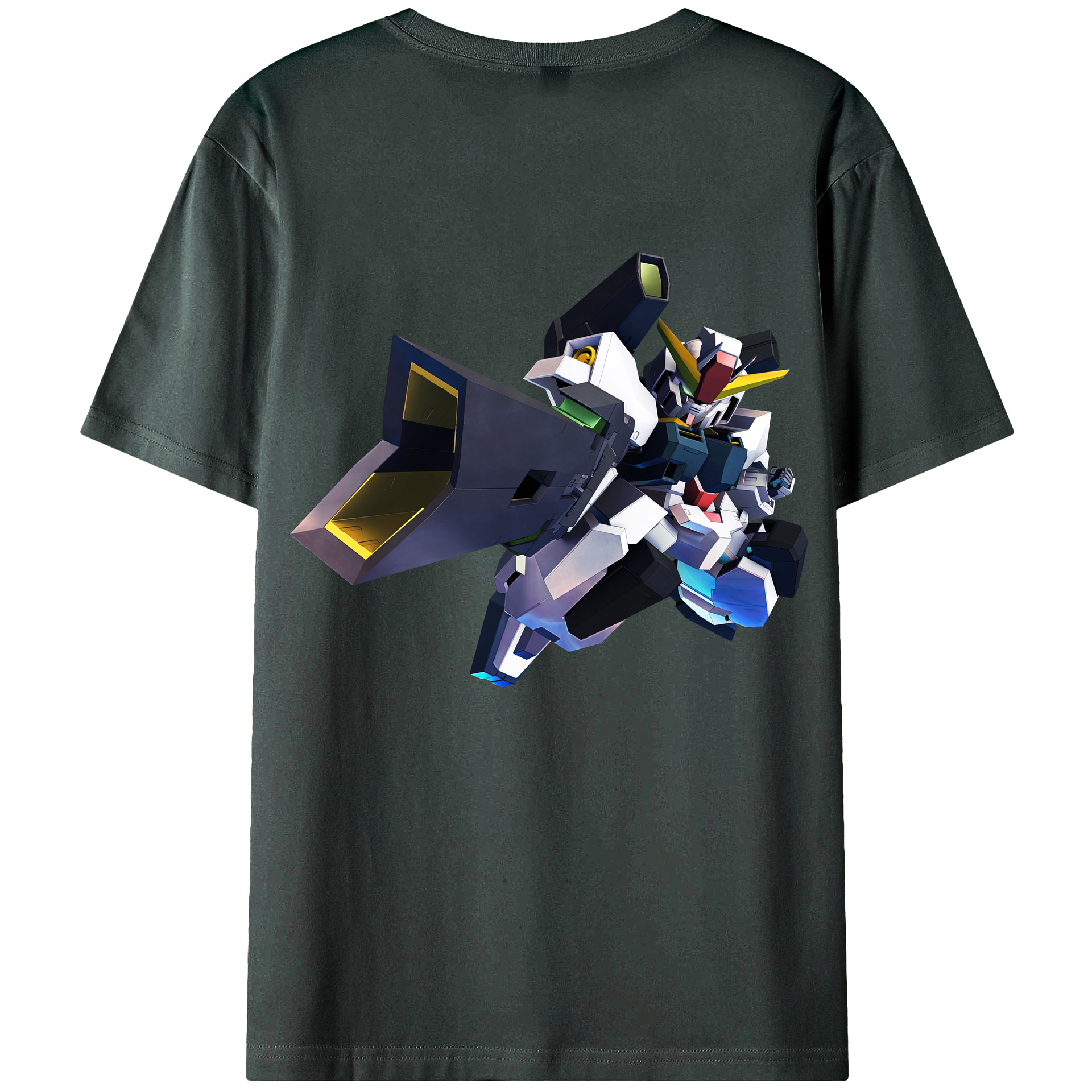 （画像用） 機動戦士ガンダム Mobile Suit Gundam 綿100％ メンズ半袖Tシャツ（バックプリント） 通気性